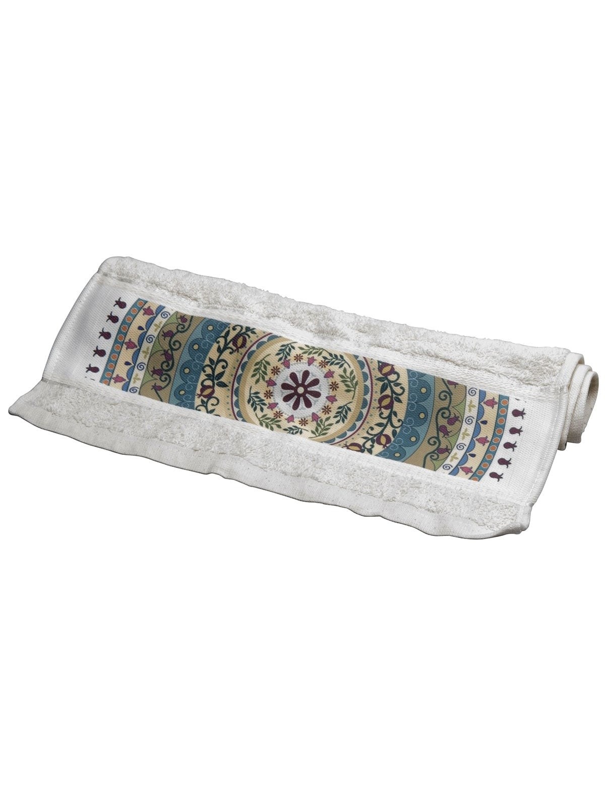 Dorit Judaica Pomegranate Mandala Netilat Yadayim Towel and Washing Cu
